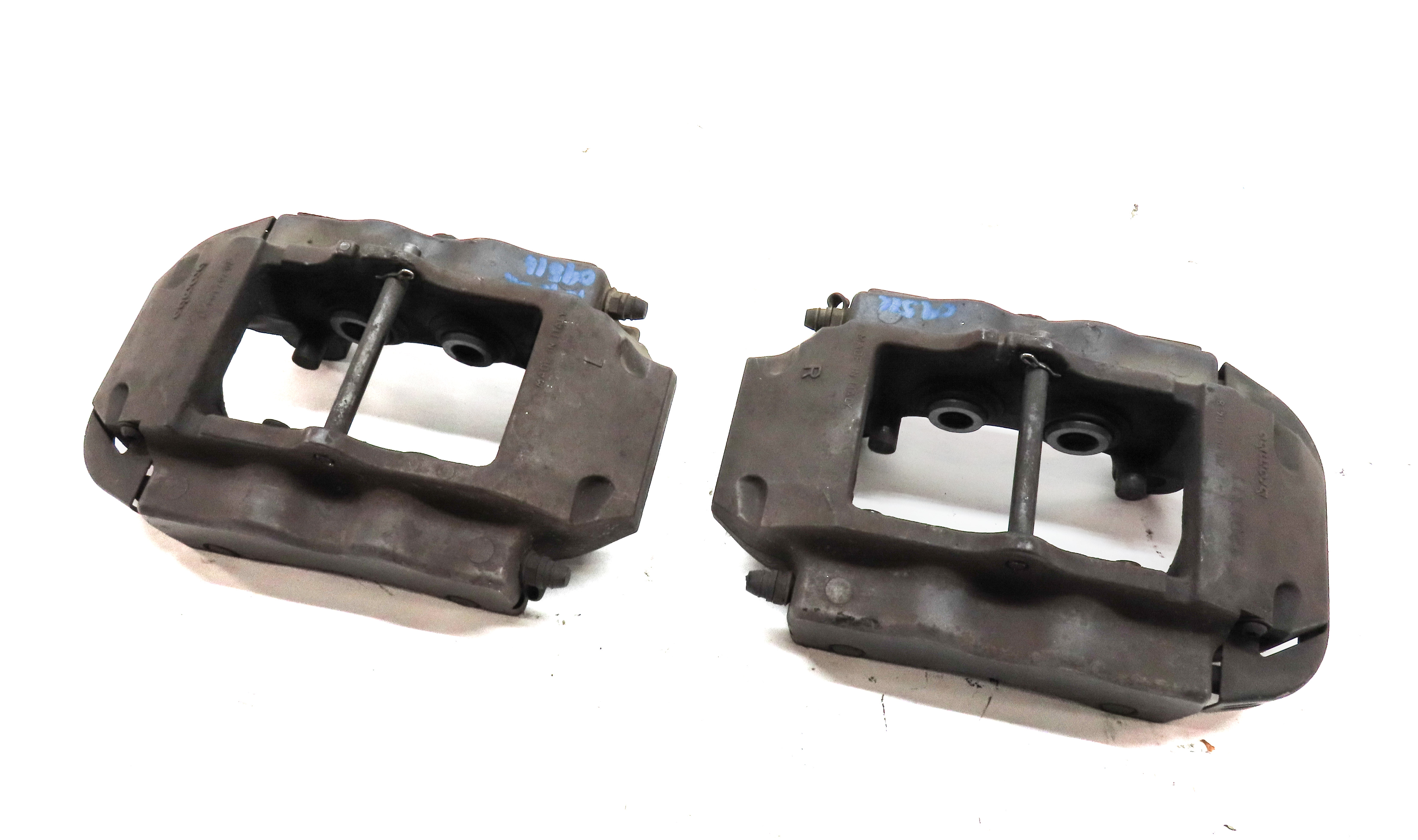 04-15 VW TOUAREG AUDI Q7 4L REAR LEFT & RIGHT ABS DISC BRAKE CALIPER SET2 BREMBO — exact item pictured